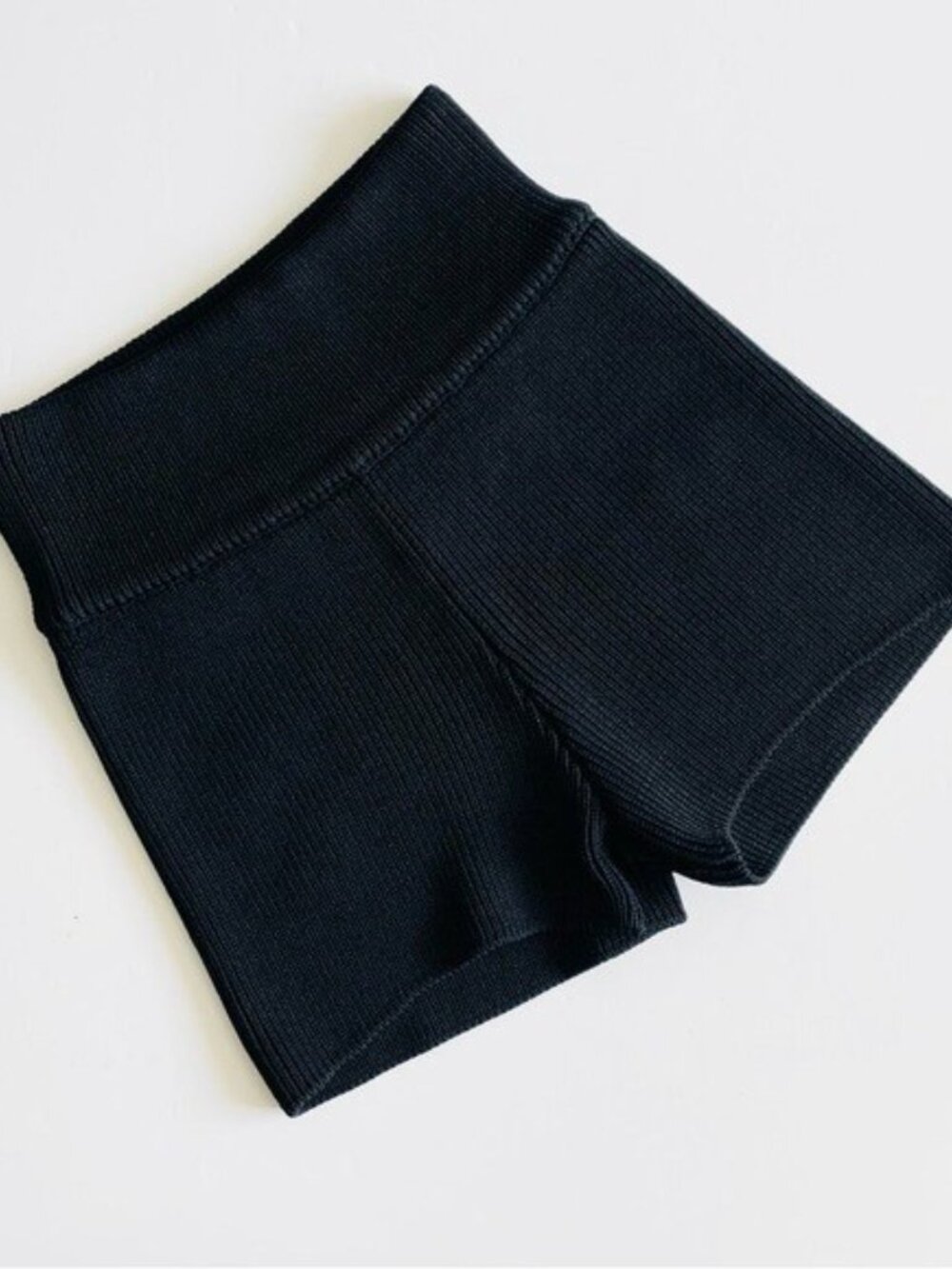 Elce Swim SMALL Sol knit high rise swimming shorts bottoms in black - Picture 2 of 6